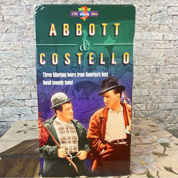 Abbott And Costello 3 VHS Pack Box Set 3 hrs Comedy Black & White - Picture 1 of 3